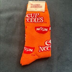 Cup Noodles Orange Casual Socks